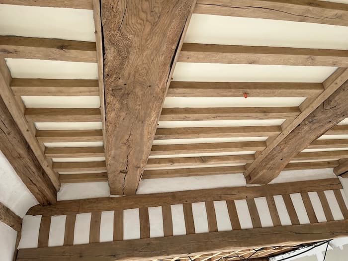 Aérogommage poutre bois Normandie